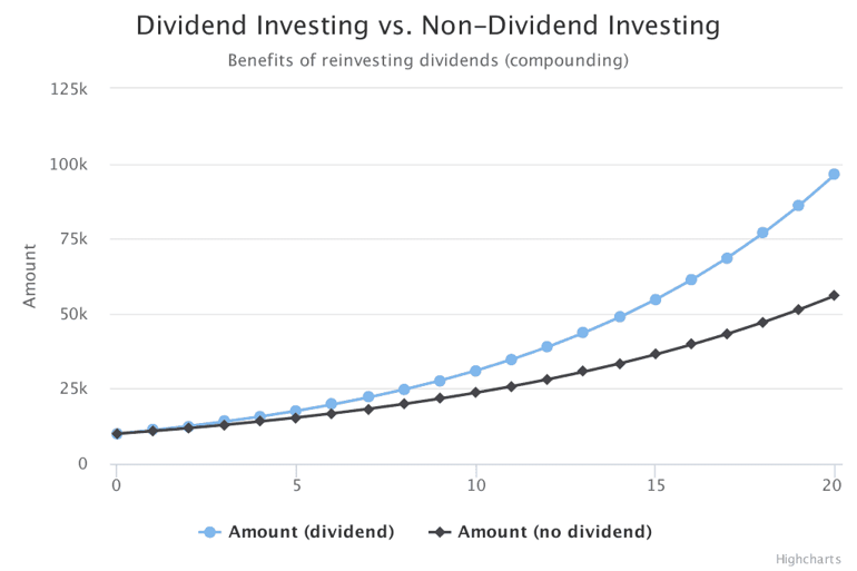 dividend investing vs non-dividend investing