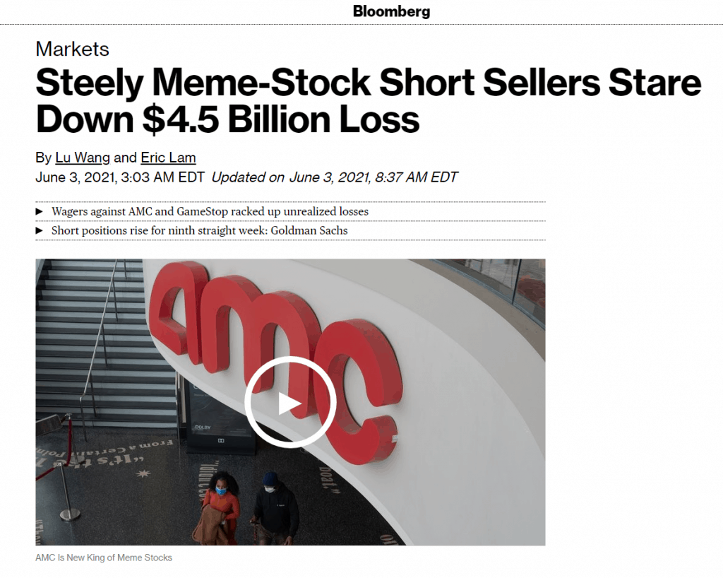 Bloomberg short squeeze headline